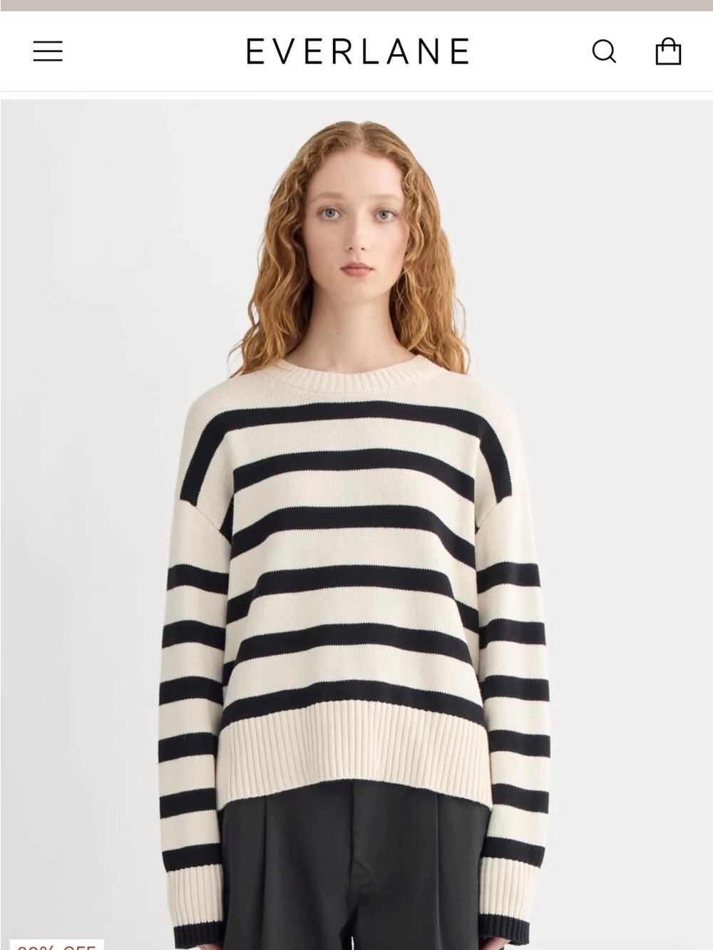 Everlane The Boxy Sweater in Everyday Cotton